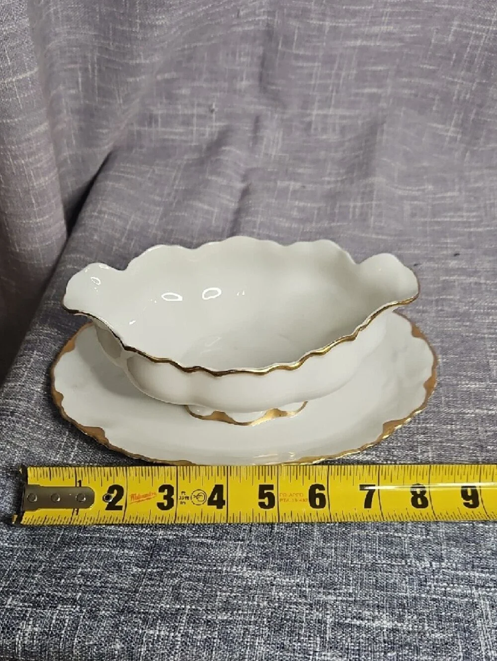 Antique M.Z. Austria '1210' Gravy Boat with Attached Underplate
